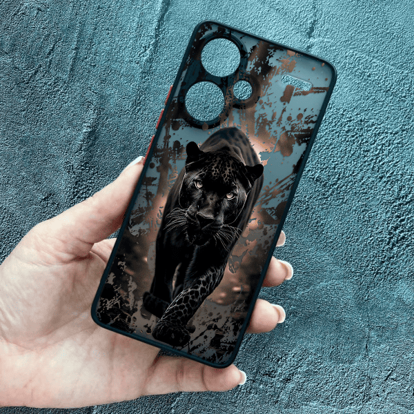 Чохол для Xiaomi Redmi Note 13 Pro Plus з захистом камери чорна пантера