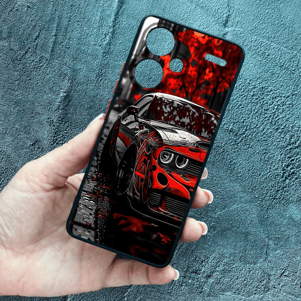 Чохол для Xiaomi Redmi Note 13 Pro Plus з захистом камери з принтом машини