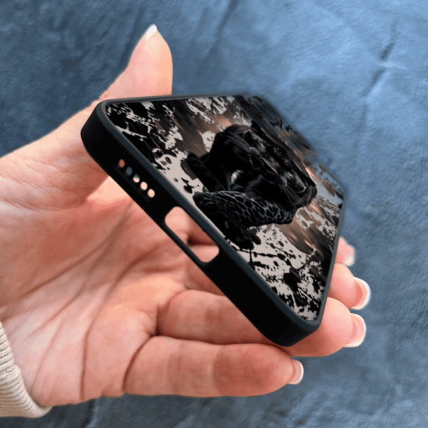 Чехол для Xiaomi Redmi Note 13 Pro 5G / Xiaomi Poco X6 5G с защитой камеры черная пантера