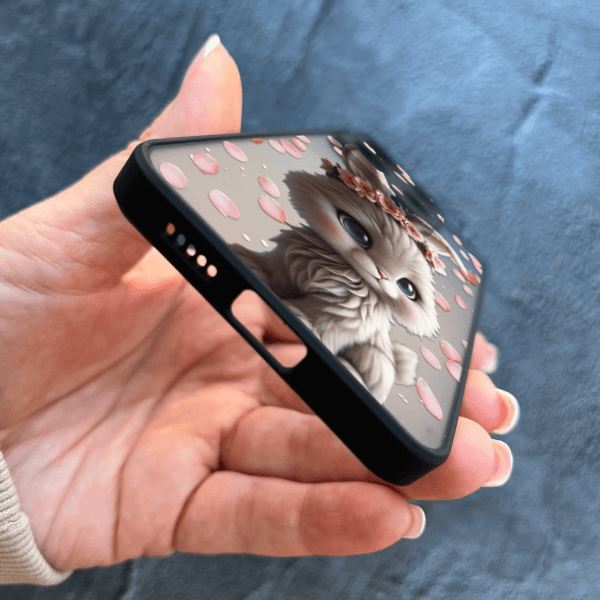 Чехол для Xiaomi Redmi Note 13 Pro 5G / Xiaomi Poco X6 5G с защитой камеры с зайкой в ​​лепестках