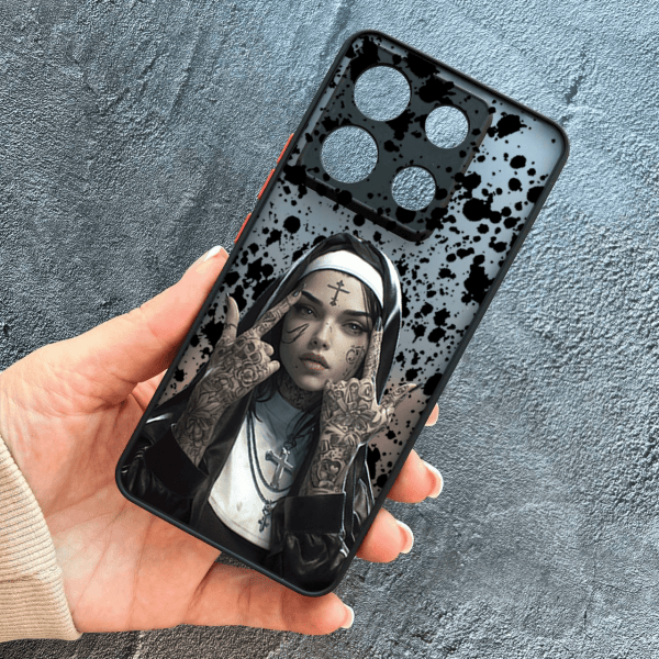 Чохол для Xiaomi Redmi Note 13 Pro 5G / Xiaomi Poco X6 5G з захистом камери з дівчинкою монахинею