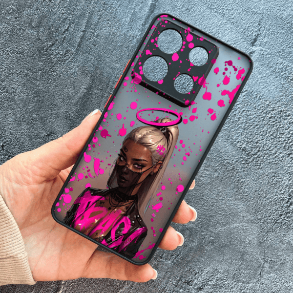 Чохол для Xiaomi Redmi Note 13 Pro 5G / Xiaomi Poco X6 5G з захистом камери з дівчинкою бунтаркою