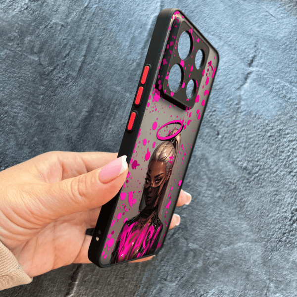 Чохол для Xiaomi Redmi Note 13 Pro 5G / Xiaomi Poco X6 5G з захистом камери з дівчинкою бунтаркою
