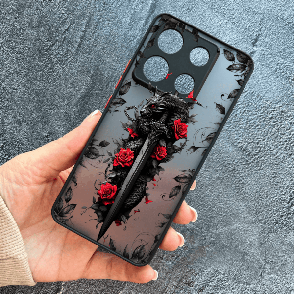 Чохол для Xiaomi Redmi Note 13 Pro 5G / Xiaomi Poco X6 5G з захистом камери дракон з мечем