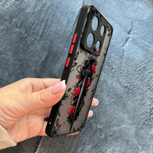 Чохол для Xiaomi Redmi Note 13 Pro 5G / Xiaomi Poco X6 5G з захистом камери дракон з мечем