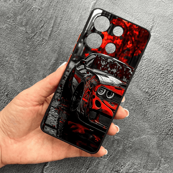 Чохол для Xiaomi Redmi Note 13 4G з захистом камери з принтом машини