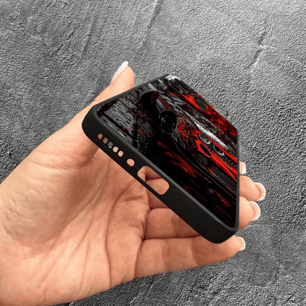 Чехол для Xiaomi Redmi Note 13 4G с защитой камеры с принтом машины