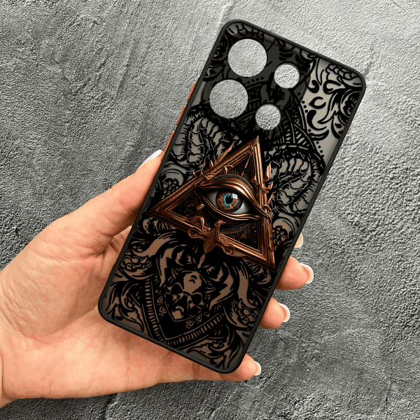Чохол для Xiaomi Redmi Note 13 4G з захистом камери з масонським оком