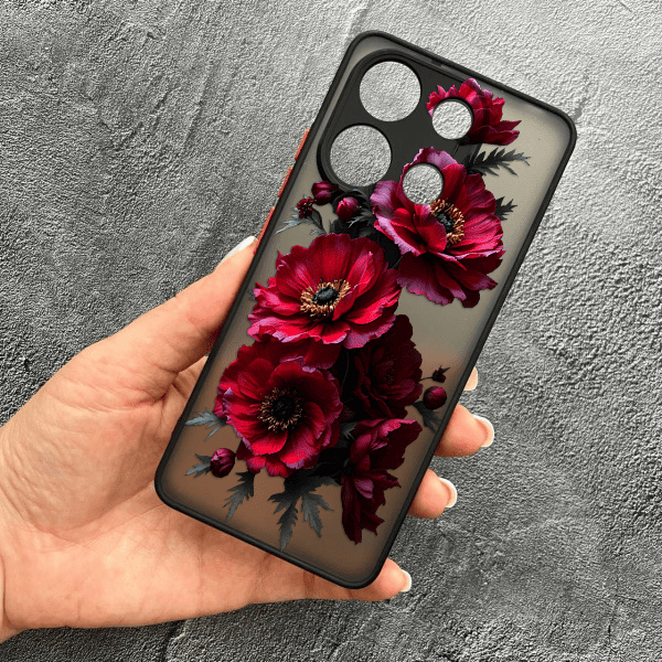 Чохол для Xiaomi Redmi Note 13 4G з захистом камери з квітами гербери