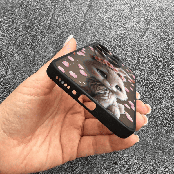 Чехол для Xiaomi Redmi Note 13 4G с защитой камеры с зайкой в ​​лепестках