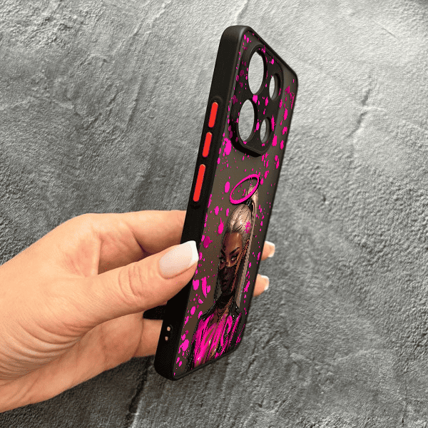 Чохол для Xiaomi Redmi Note 13 4G з захистом камери з дівчинкою бунтаркою