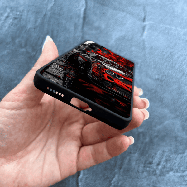 Чехол для Xiaomi Redmi Note 12 Pro 5G с защитой камеры с принтом машины