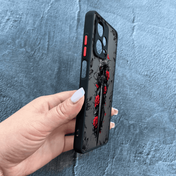 Чохол для Xiaomi Redmi Note 12 Pro 5G з захистом камери дракон з мечем