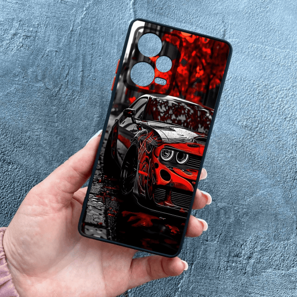 Чохол для Xiaomi Redmi Note 12 Pro Plus з захистом камери з принтом машини