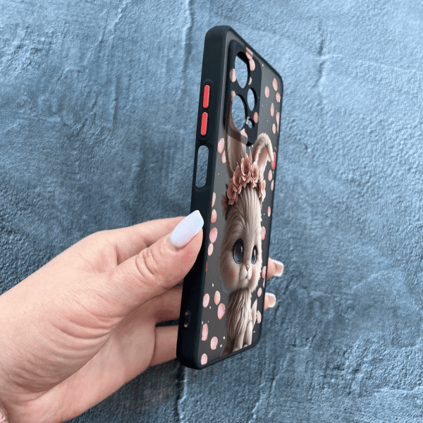 Чохол для Xiaomi Redmi Note 12 Pro Plus з захистом камери з зайчиком в пелюстках