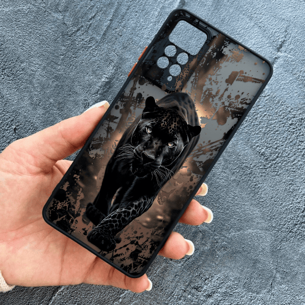 Чохол для Xiaomi Redmi Note 11 Pro / Redmi Note 12 Pro 4G з захистом камери чорна пантера