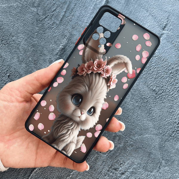 Чохол для Xiaomi Redmi Note 11 Pro / Redmi Note 12 Pro 4G з захистом камери з зайчиком в пелюстках
