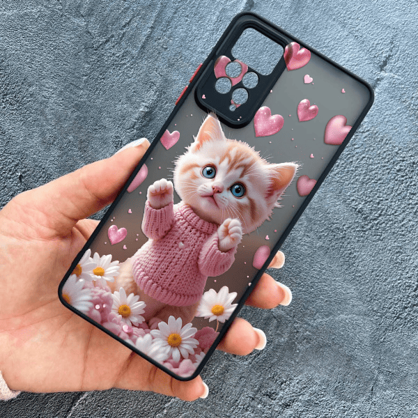 Чохол для Xiaomi Redmi Note 11 Pro / Redmi Note 12 Pro 4G з захистом камери з котиком в квітах ромашки