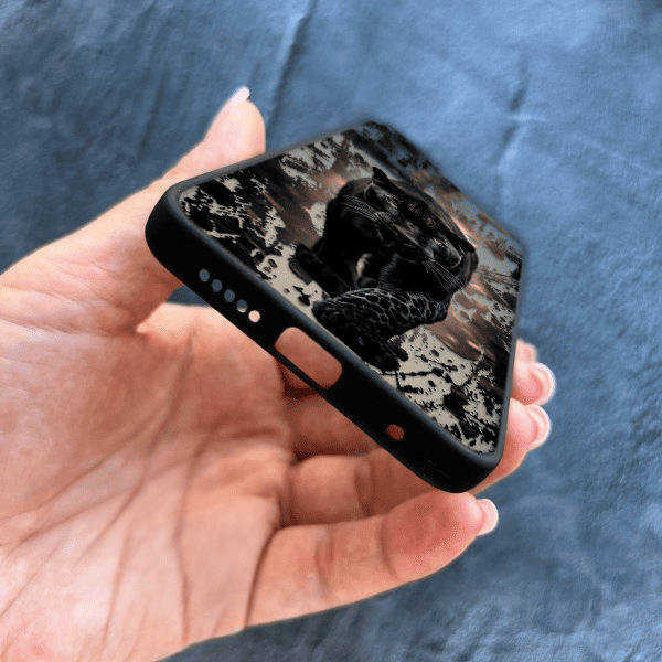 Чехол для Xiaomi Redmi Note 12S с защитой камеры черная пантера
