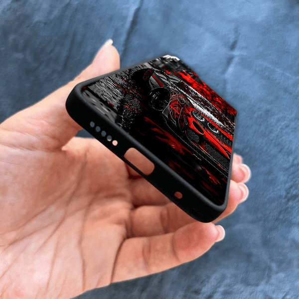 Чехол для Xiaomi Redmi Note 12S с защитой камеры с принтом машины