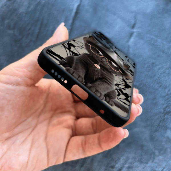 Чехол для Xiaomi Redmi Note 12S с защитой камеры с котом в шляпе