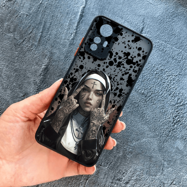 Чохол для Xiaomi Redmi Note 12S з захистом камери з дівчинкою монахинею