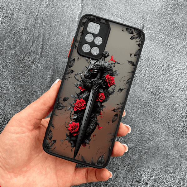 Чохол для Xiaomi Redmi Note 11 Pro Plus 5G з захистом камери дракон з мечем