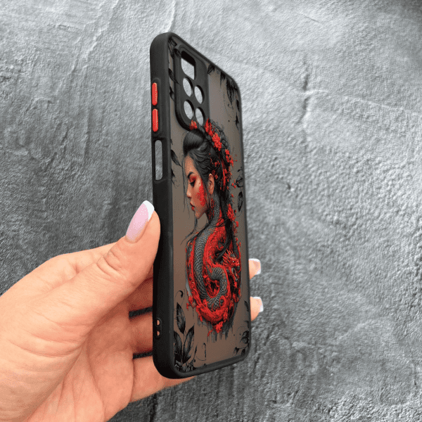 Чохол для Xiaomi Redmi Note 11 Pro Plus 5G з захистом камери дівчина з драконом