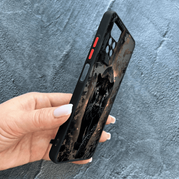 Чехол для Xiaomi Redmi Note 11 / Note 11s с защитой камеры черная пантера