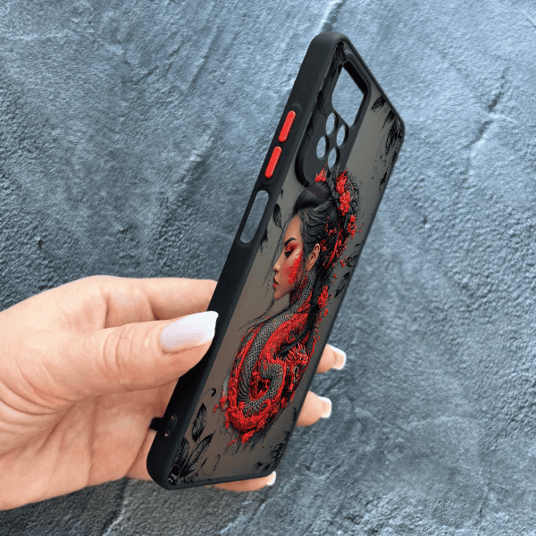 Чохол для Xiaomi Redmi Note 11 / Note 11s з захистом камери дівчина з драконом