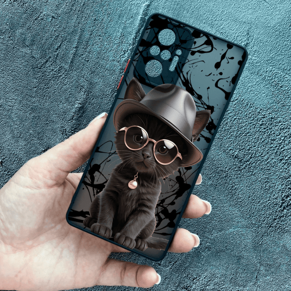 Чохол для Xiaomi Redmi Note 10 Pro з захистом камери з котиком в капелюсі