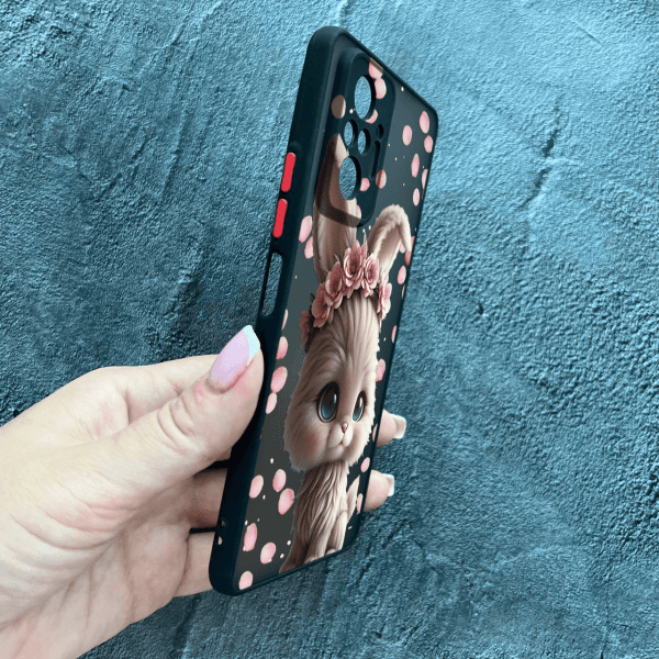 Чохол для Xiaomi Redmi Note 10 Pro з захистом камери з зайчиком в пелюстках