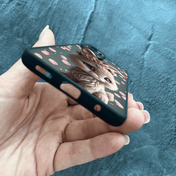 Чехол для Xiaomi Redmi Note 10 Pro с защитой камеры с зайкой в ​​лепестках