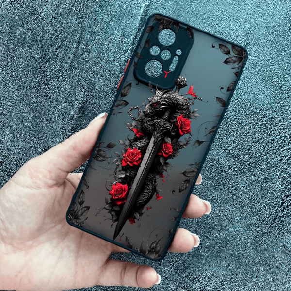 Чохол для Xiaomi Redmi Note 10 Pro з захистом камери дракон з мечем