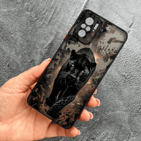 Чохол для Xiaomi Redmi Note 10 4G / Note 10s / Xiaomi Poco M5s з захистом камери чорна пантера