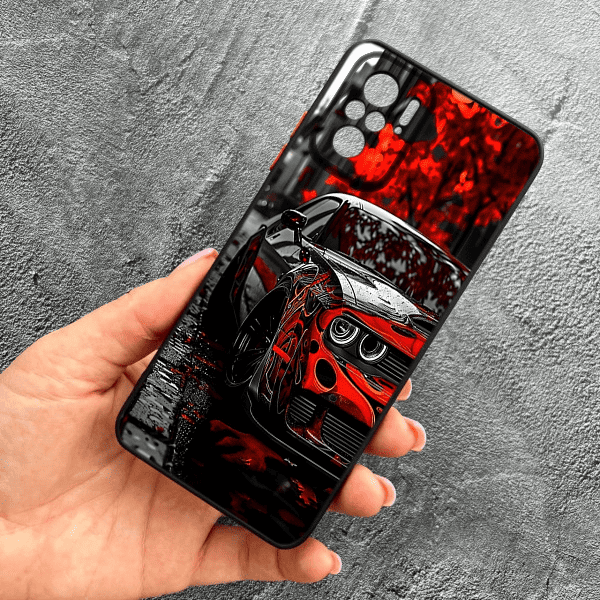 Чехол для Xiaomi Redmi Note 10 4G / Note 10s / Xiaomi Poco M5s с защитой камеры с принтом машины