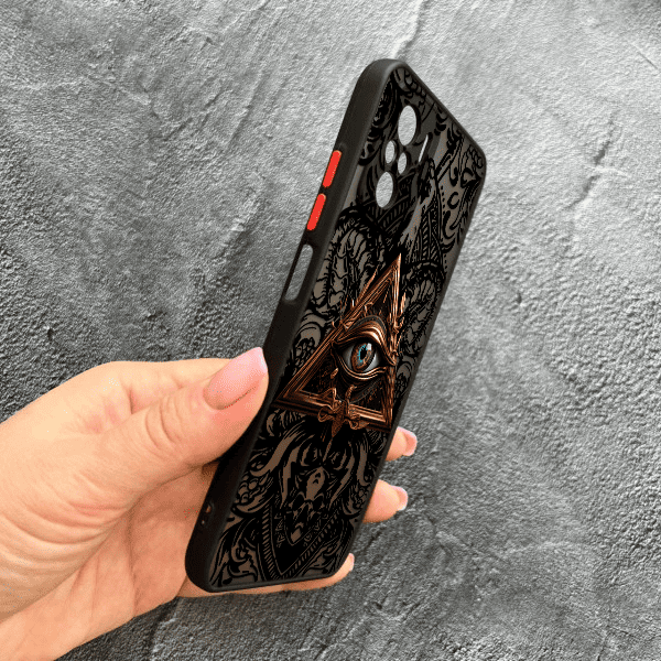 Чехол для Xiaomi Redmi Note 10 4G / Note 10s / Xiaomi Poco M5s с защитой камеры с масонским глазом