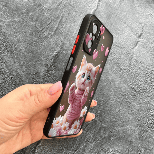 Чохол для Xiaomi Redmi Note 10 4G / Note 10s / Xiaomi Poco M5s з захистом камери з котиком в квітах ромашки