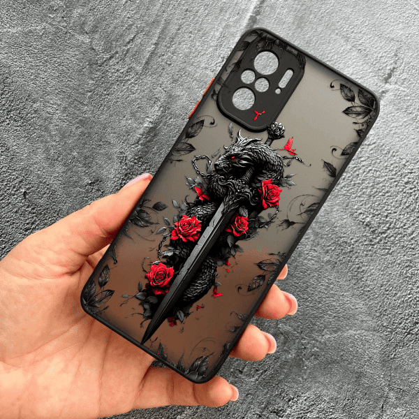 Чохол для Xiaomi Redmi Note 10 4G / Note 10s / Xiaomi Poco M5s з захистом камери дракон з мечем