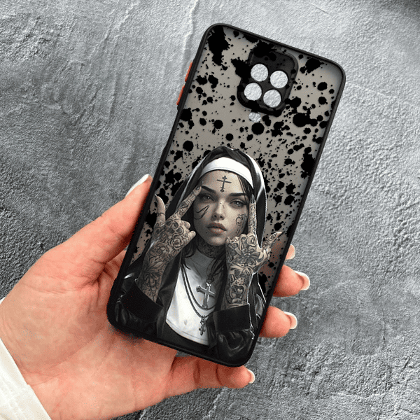 Чохол для Xiaomi Redmi Note 9s / Note 9 Pro / Note 9 Pro Max з захистом камери з дівчинкою монахинею