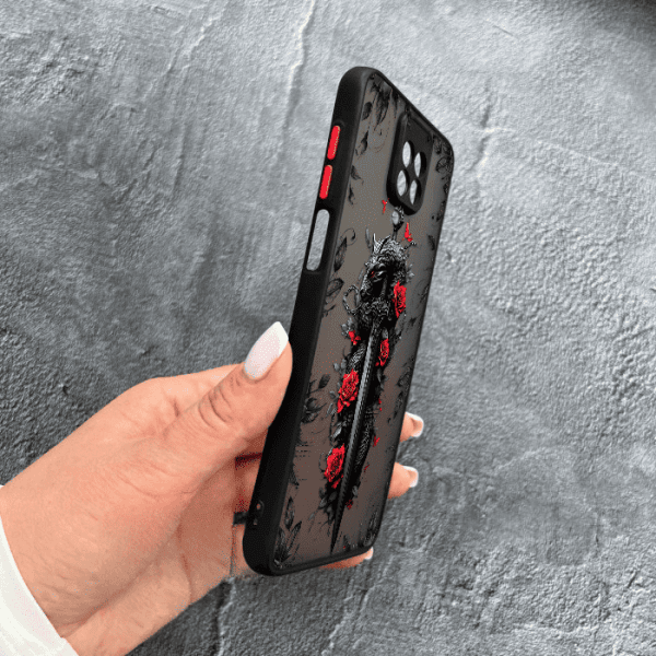 Чехол для Xiaomi Redmi Note 9s / Note 9 Pro / Note 9 Pro Max с защитой камеры дракон с мечом