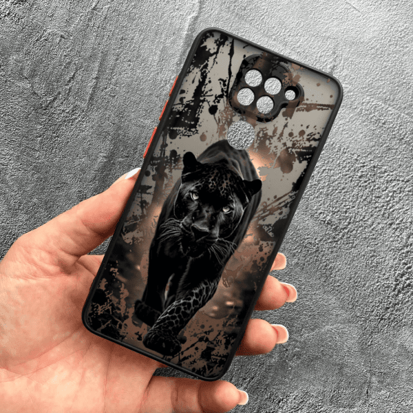 Чохол для Xiaomi Redmi Note 9 / Redmi 10X з захистом камери чорна пантера
