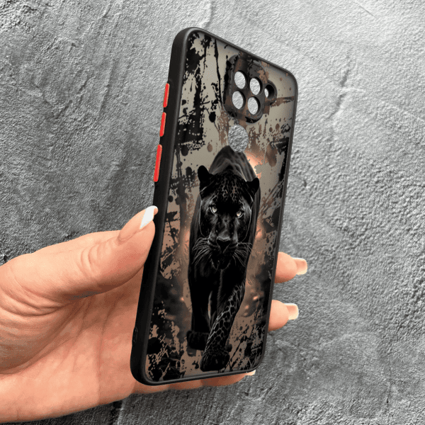Чохол для Xiaomi Redmi Note 9 / Redmi 10X з захистом камери чорна пантера