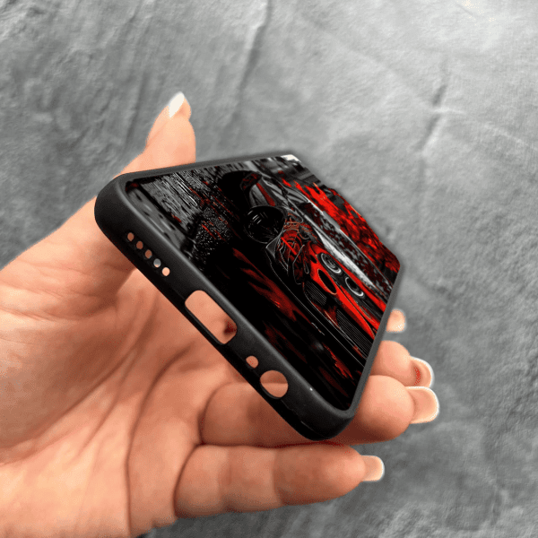 Чехол для Xiaomi Redmi Note 9 / Redmi 10X с защитой камеры с принтом машины