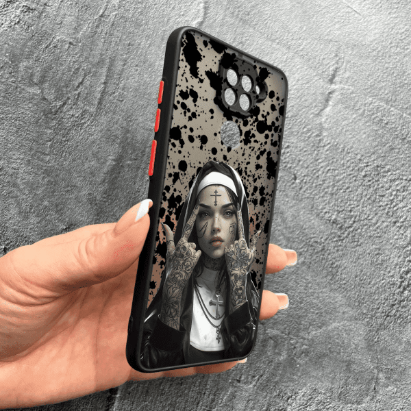 Чохол для Xiaomi Redmi Note 9 / Redmi 10X з захистом камери з дівчинкою монахинею