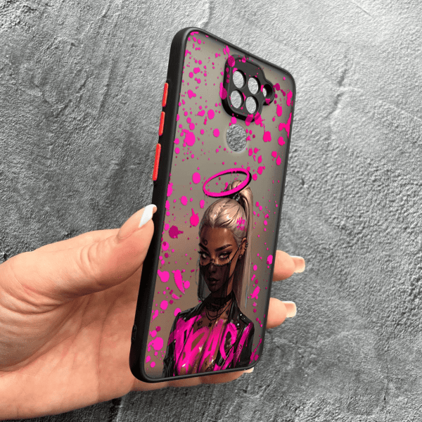 Чохол для Xiaomi Redmi Note 9 / Redmi 10X з захистом камери з дівчинкою бунтаркою
