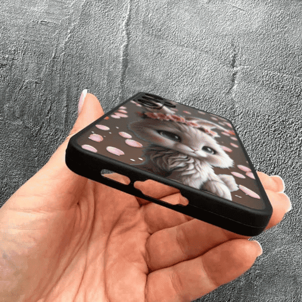 Чехол для Samsung Galaxy A35 с защитой камеры с зайкой в ​​лепестках