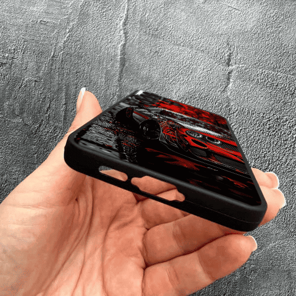 Чехол для Samsung Galaxy A35 с защитой камеры с принтом машины