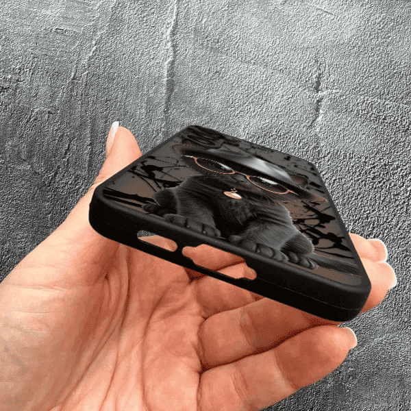 Чехол для Samsung Galaxy S23 с защитой камеры с котом в шляпе