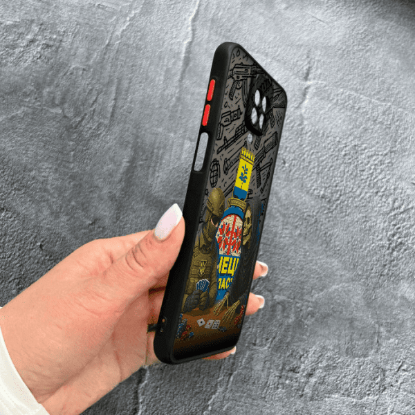 Чехол для Xiaomi Redmi Note 9s / Note 9 Pro / Note 9 Pro Max с защитой камеры военный игра со смертью